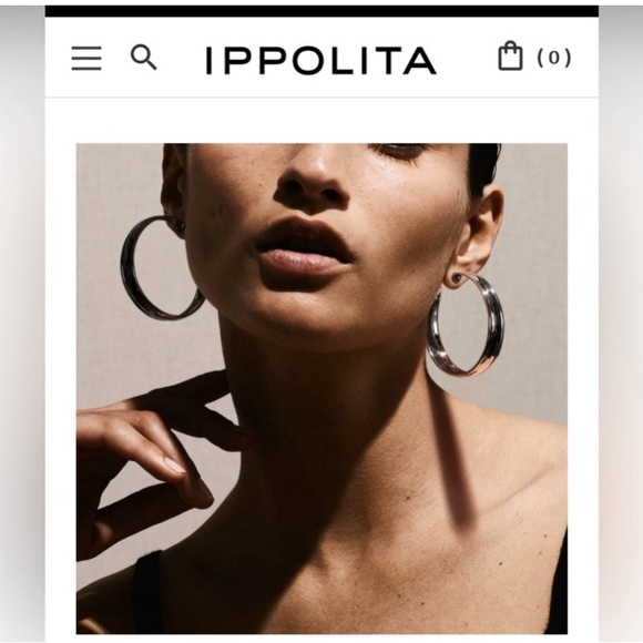 Ippolita Authentic Sterling Silver large hoops blue Topaz🩵